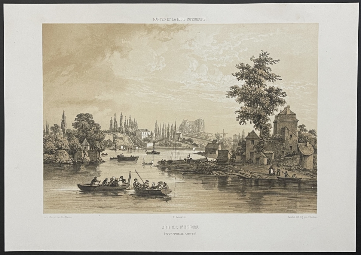 nantes_bords_de_l_erdre_a_la_patache_bretagne_lithographie_1860_felix_benoist