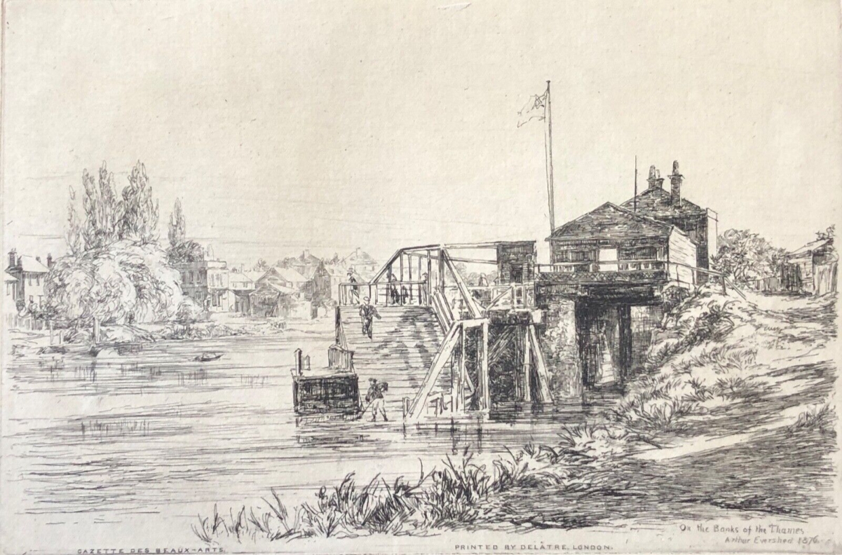 arthur_evershed_1836-1919_on_the_baks_of_the_thames_1876_pointe_seche
