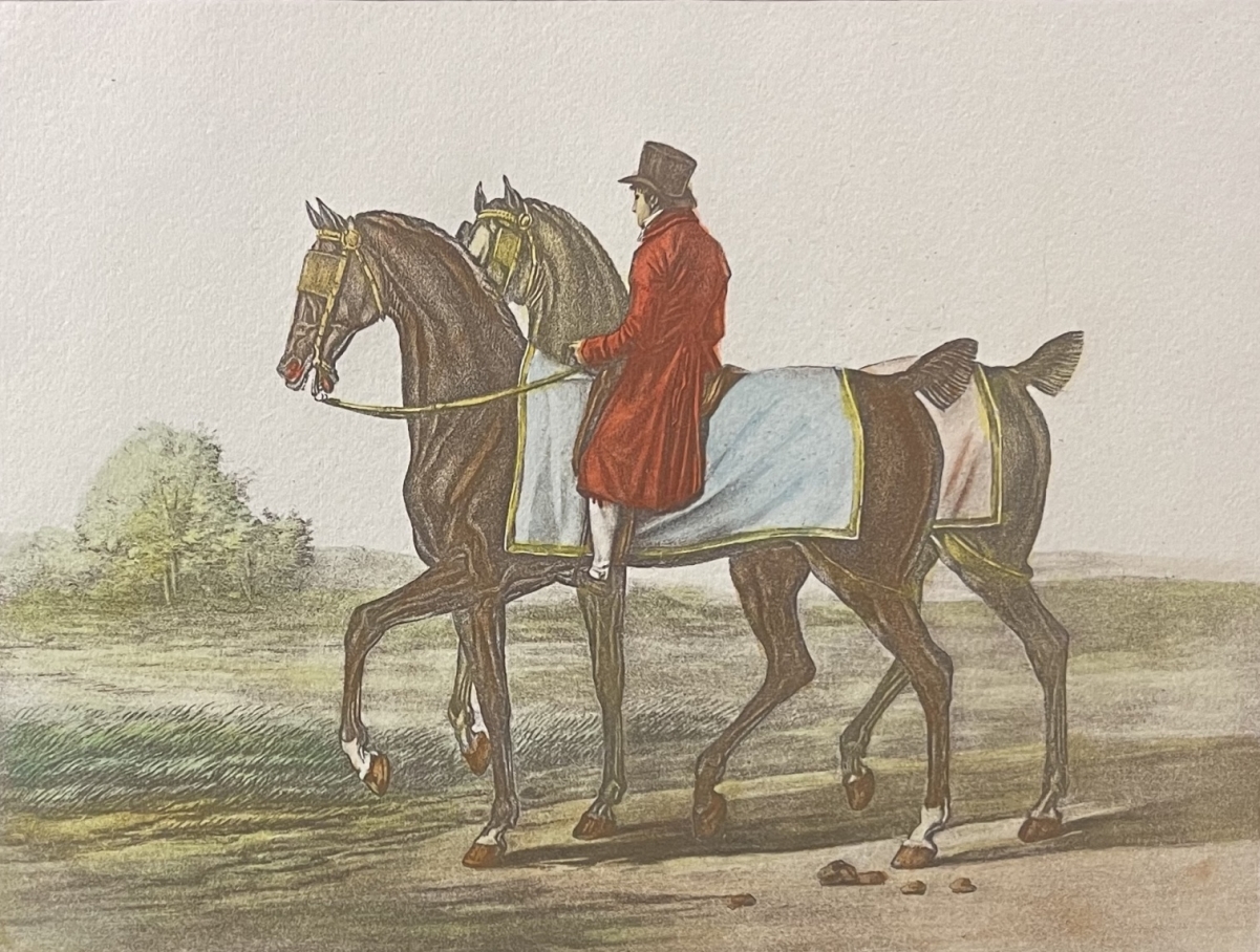 cavalier_accompagne_deux_chevaux_de_carrosse_carle_vernet_aquatinte_1830_cheval