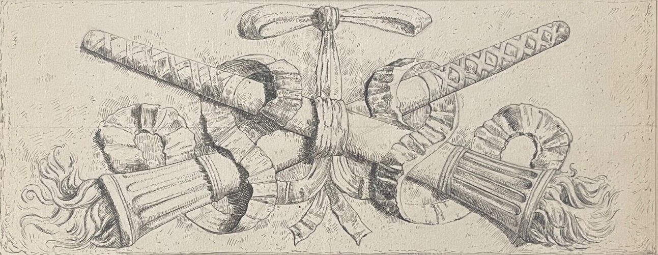 ornemaniste_flambeaux_et_ruban_noue_style_louis_xvi_dessin_encre_vers_1853