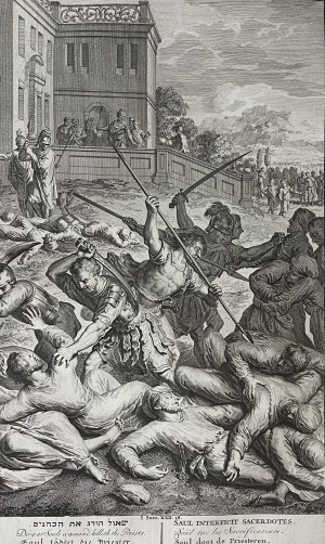 saul_se_venge_sur_les_pretres_de_nob_pour_leur_aide_a_david_par_hoet_1728