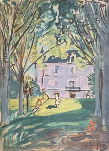 arthur_fages_1902-1984_lete_a_lauragais_lithographie_1954