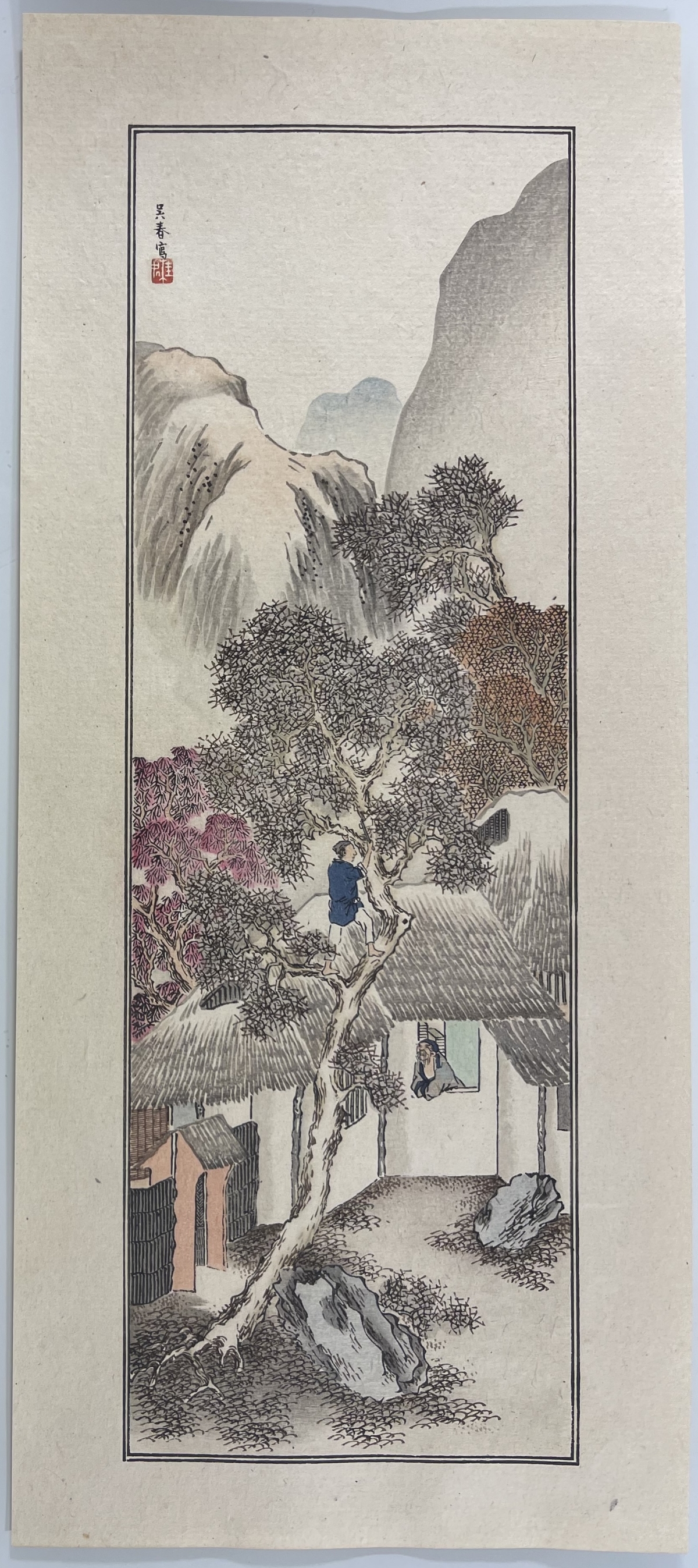 nanbara_sakujiro_recolte_dans_un_arbre_japon_1889_estampe_japonaise