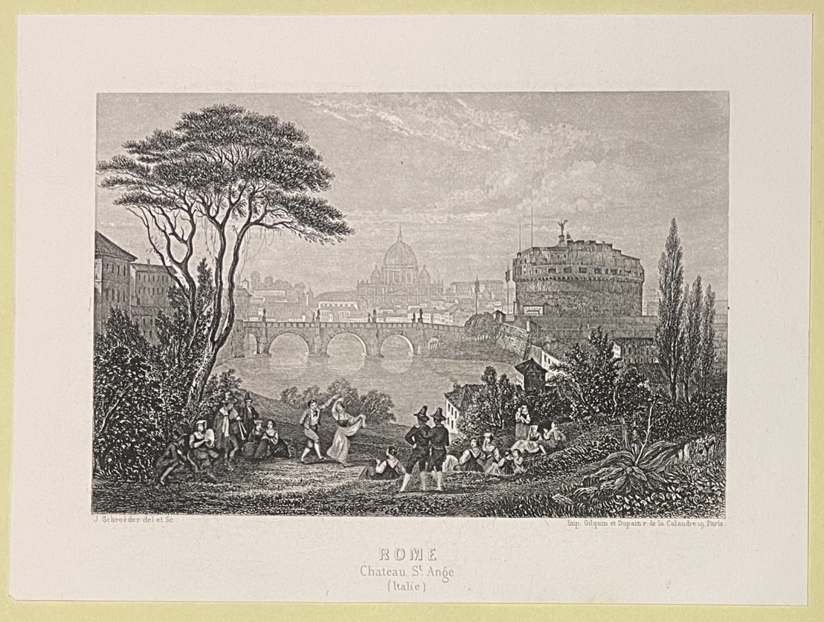 rome_chateau_saint_ange_gravure_de_schroeder_1838_italie_roma
