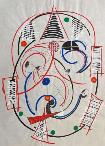 art_singulier_technique_mixte_encre_et_gouache_anonyme