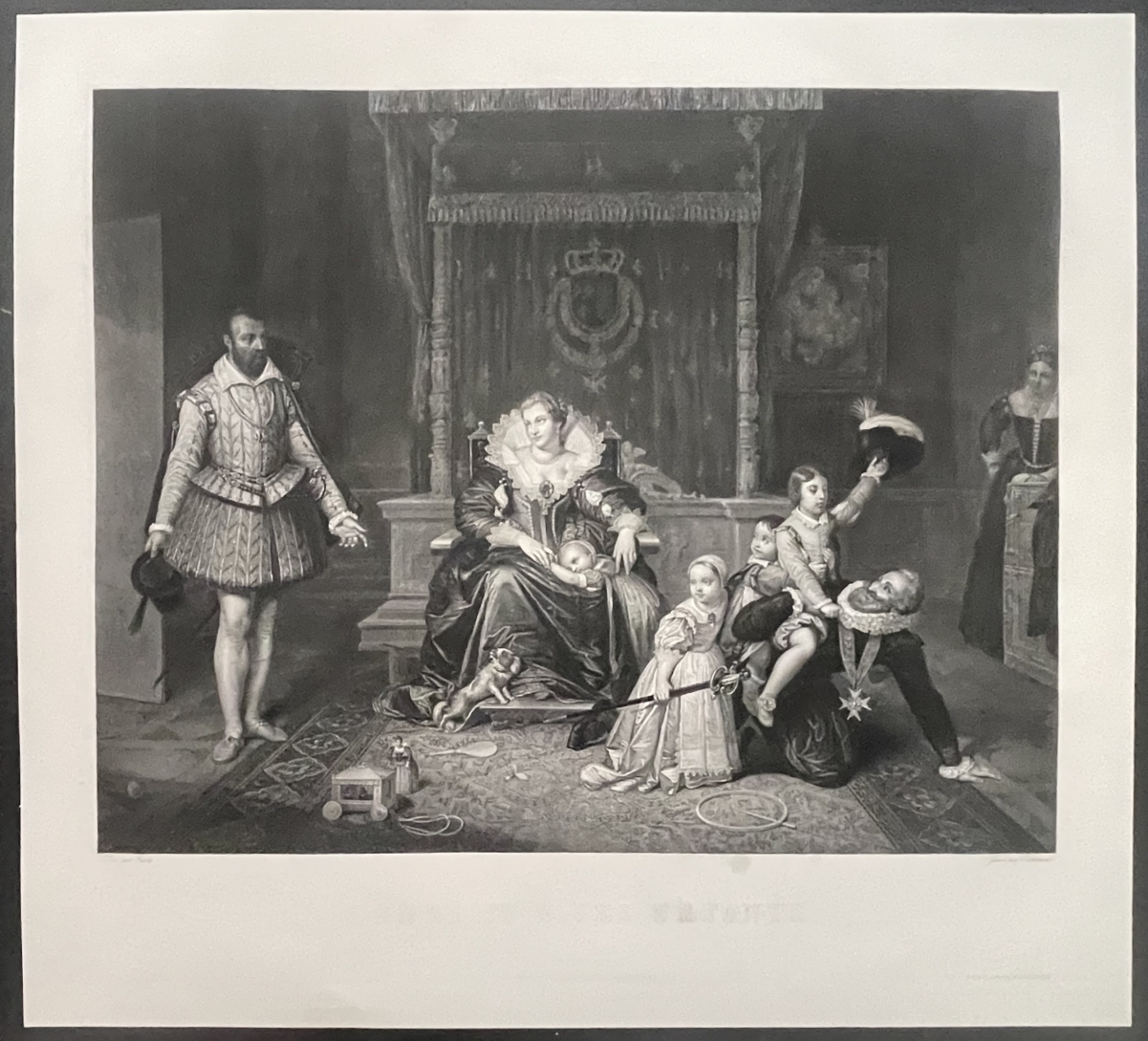 ingres_1780-1867_henri_iv_et_marie_de_medicis_enfants_graveur_richomme_c_1820