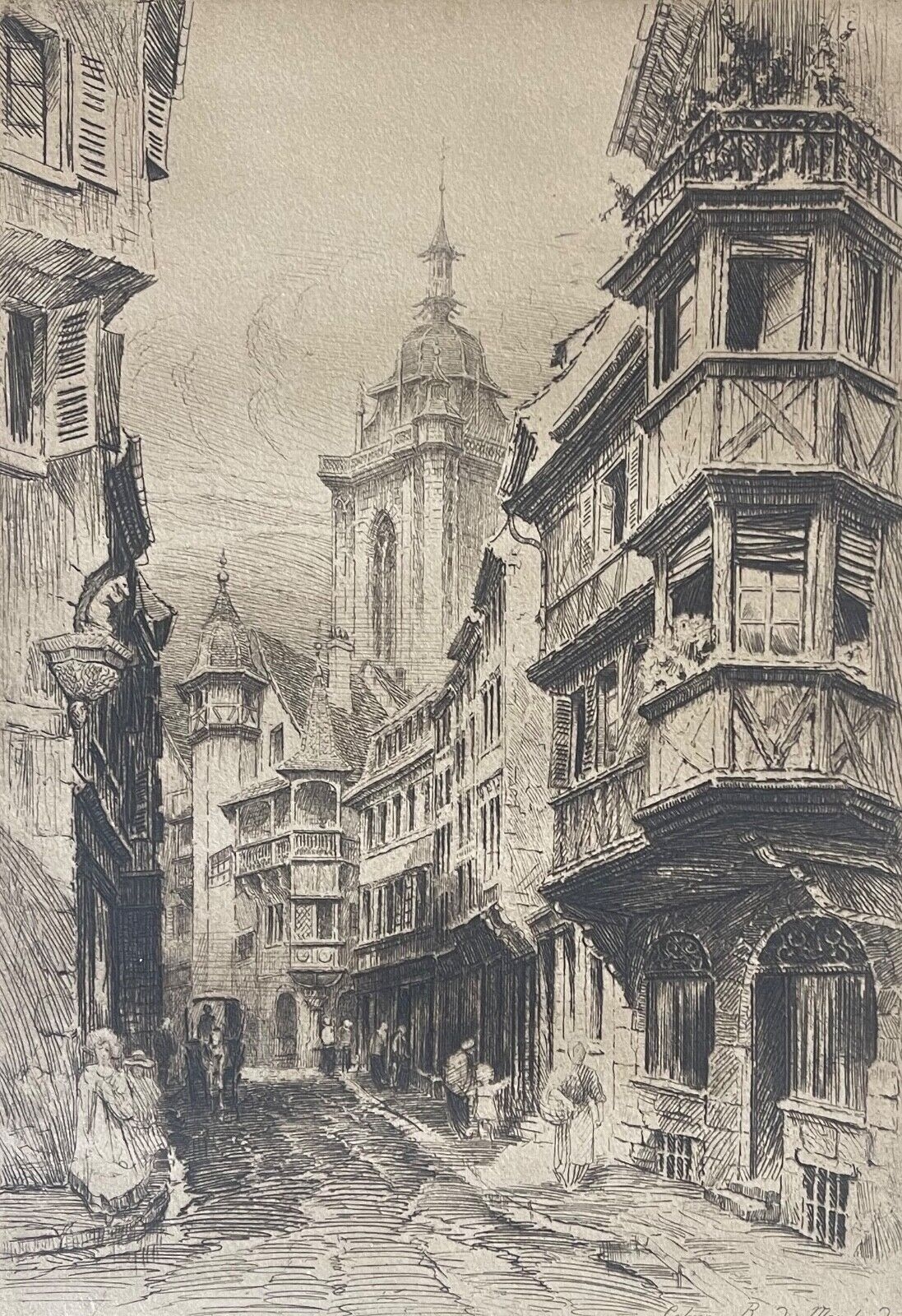 charles_pinet_1867-1932_colmar_rue_des_marchands_alsace_france_debut_xxe