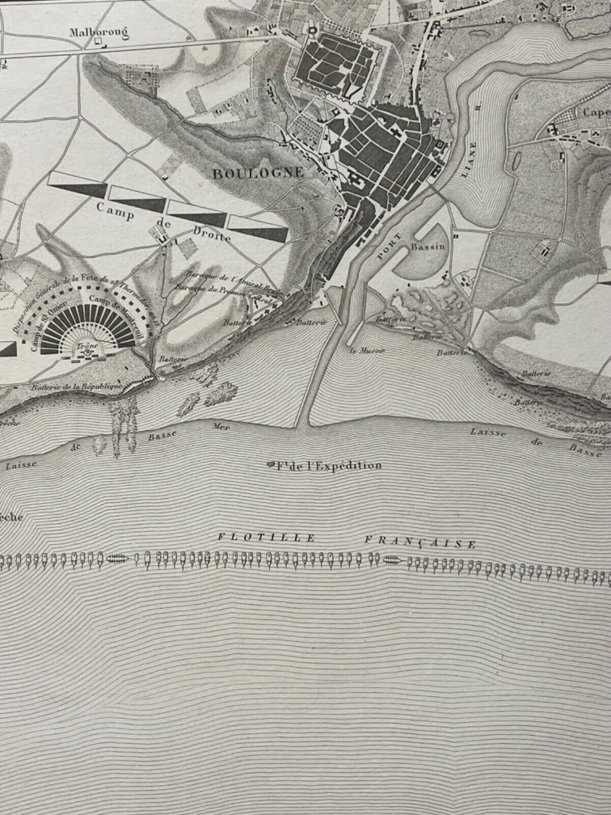 camp_de_boulogne_napoleon_bonaparte_1803_debarquement_en_angleterre_carte_1848