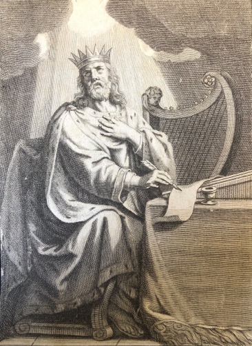 le_roi_david_avec_sa_lyre_et_composant_de_la_poesie_gravure_xviii_anonyme