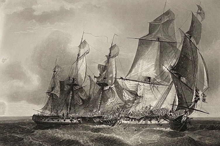 combat_la_bayonnaise_contre_la_fregate_l???embuscade_1798_marine_france_c_1840