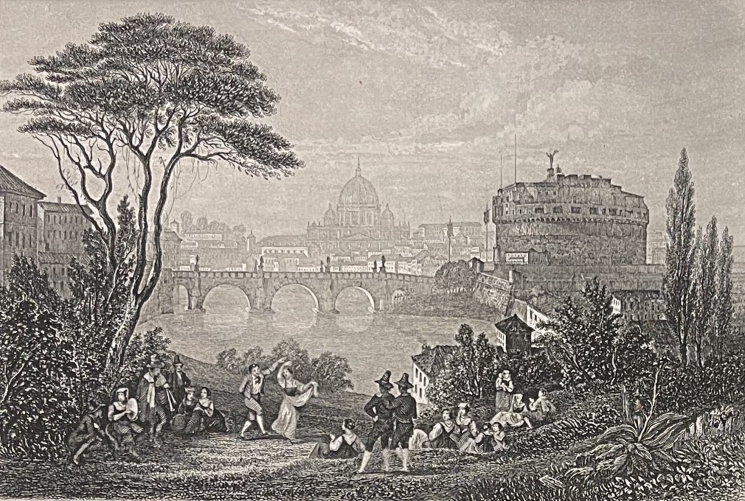 rome_chateau_saint_ange_gravure_de_schroeder_1838_italie_roma
