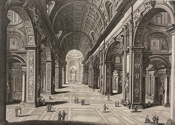 rome_basilique_saint-pierre_vatican_italie_gravure_de_1820