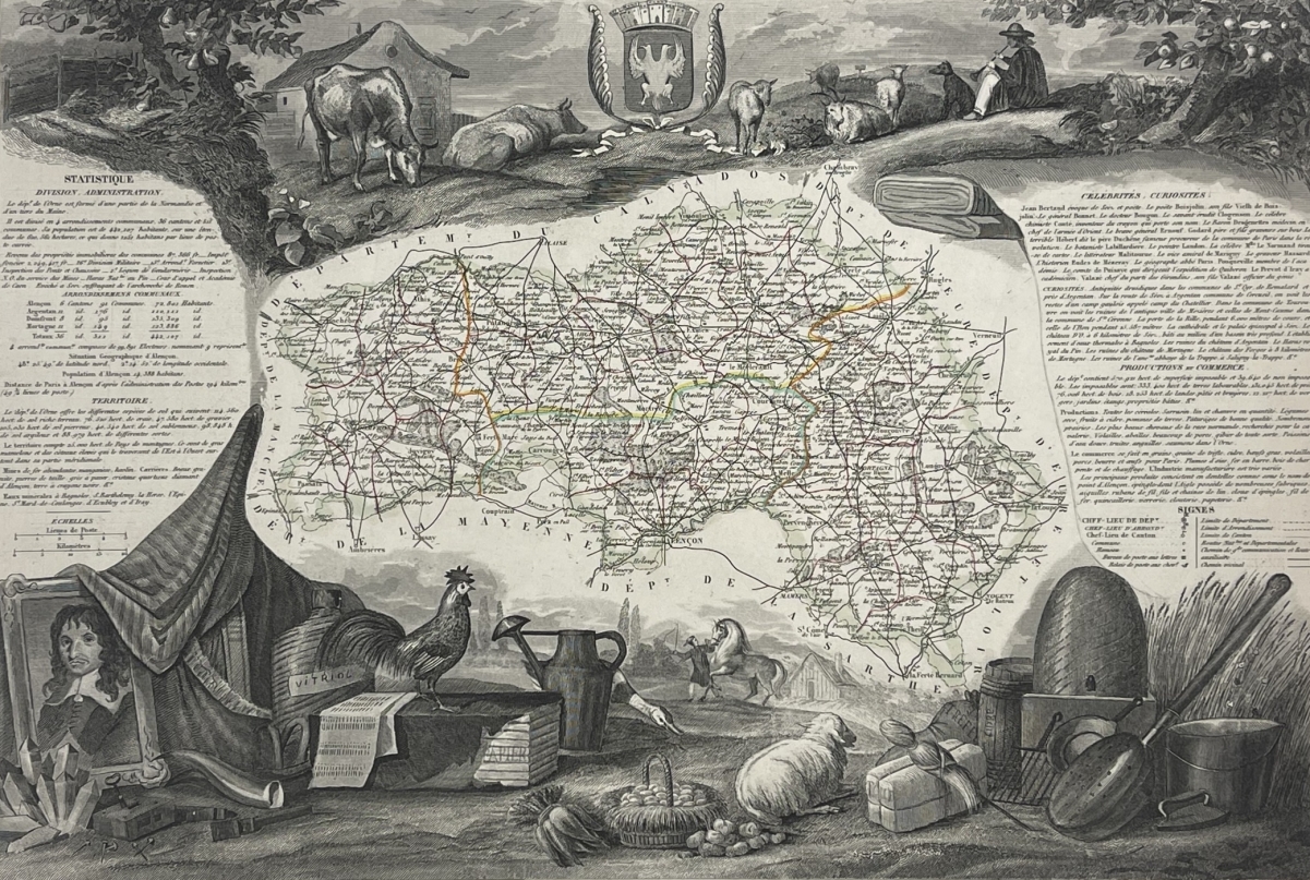 orne_departement_carte_originale_de_1850_france_normandie