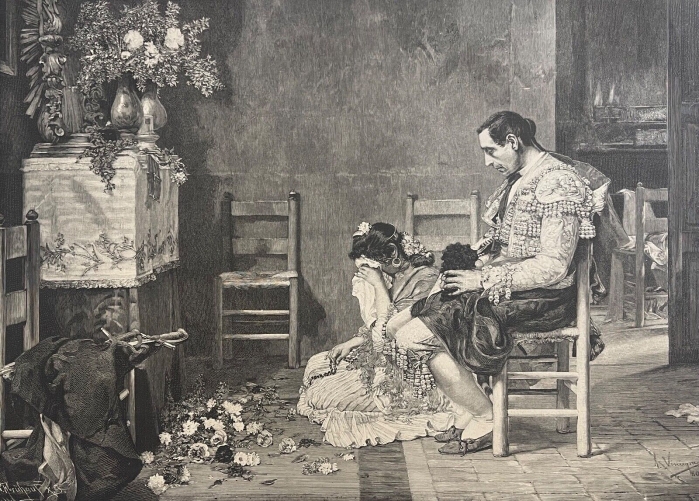 priere_pour_le_mort_c_1880_salvador_viniegra_tauromachie_matador_taureau