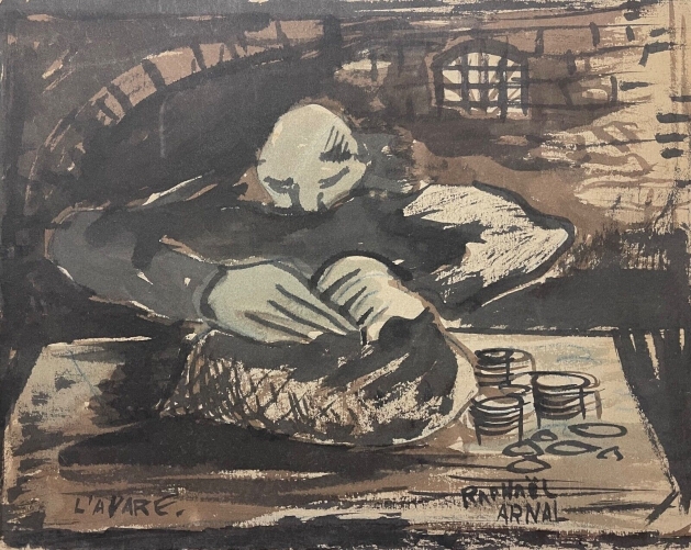 lavare_lavis_dencre_c_1938_par_raphael_arnal_1906-1963_argent_tresor_france