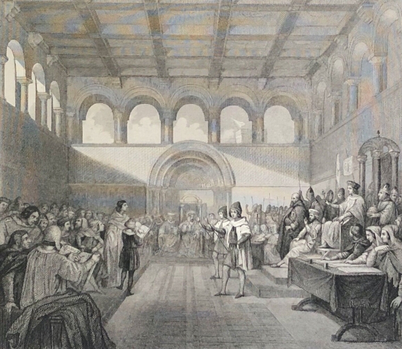 godefroy_de_bouillon_assise_de_jerusalem_gravure_vers_1840_france_croisade