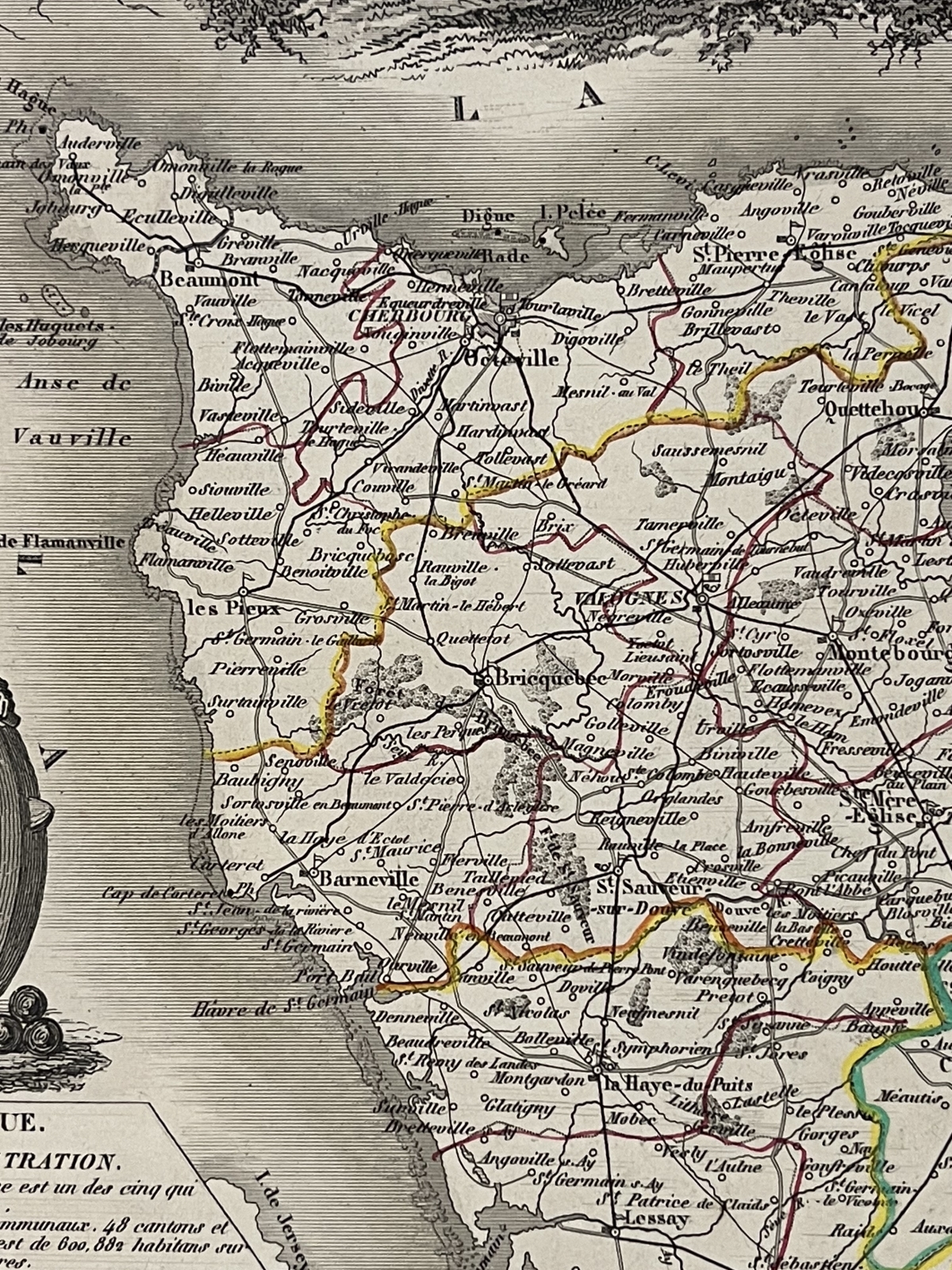 manche_departement_carte_originale_de_1850_normandie_france