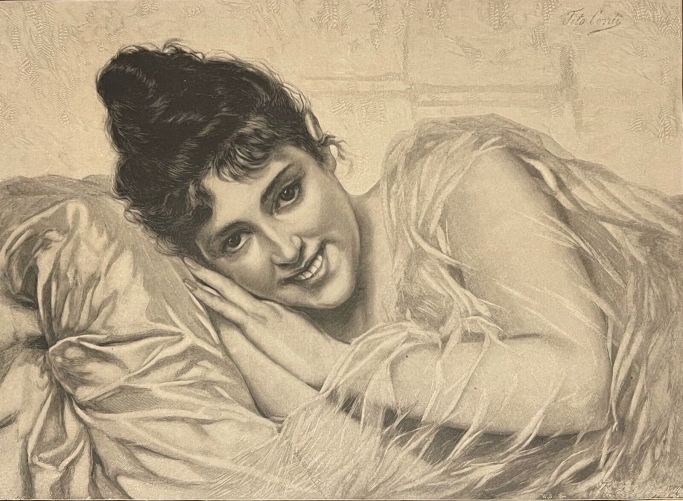 le_doux_farniente_dapres_conti_estampe_en_xylographie_vers_1880_repos