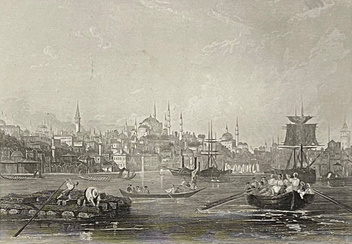 istanbul_turquie_vue_du_bosphore_constantinople_gravure_de_1840_türkiye