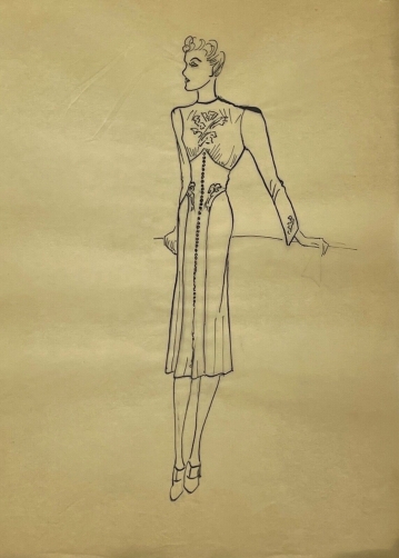 art_deco_encre_sur_calque_createur_mode_vers_1938_a_marseille_france