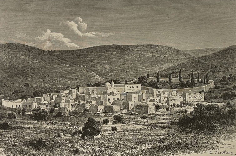 israel_ein_kerem_ein_kārem_jerusalem_palestine_gravure_originale_vers_1880