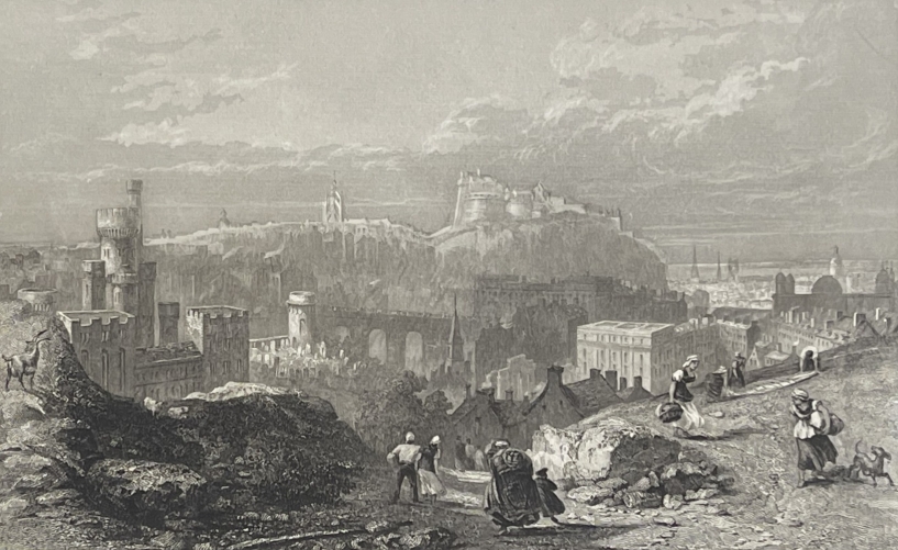 edimbourg_vue_du_chateau_circa_1843_ecosse_scotland