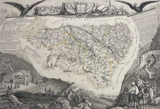 pyrenees_departement_carte_originale_de_1850_france