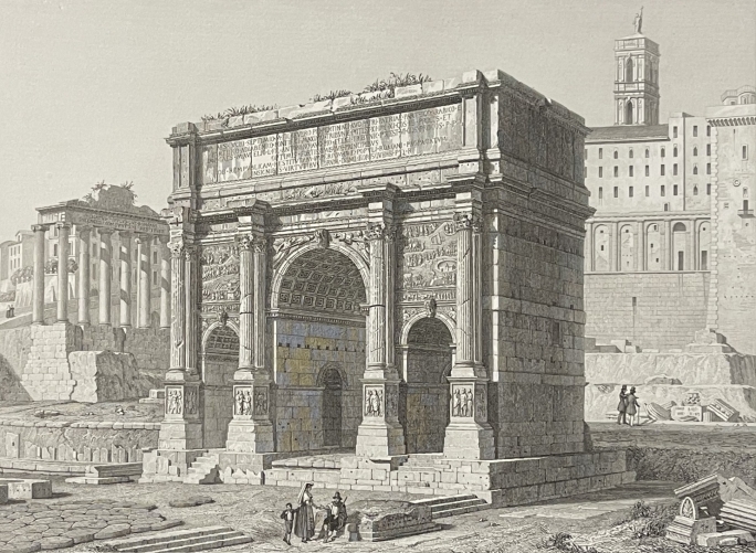 rome_arc_de_septime_severe_italie_gravure_de_bury_vers_1849