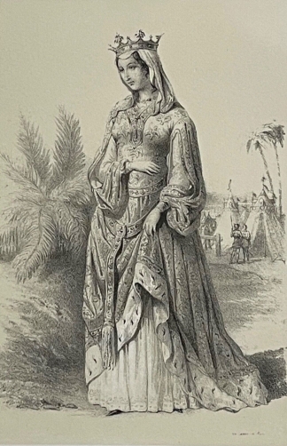 isabelle_d_aragon_1247-1271_reine_de_france_lithographie_de_1848_xixe