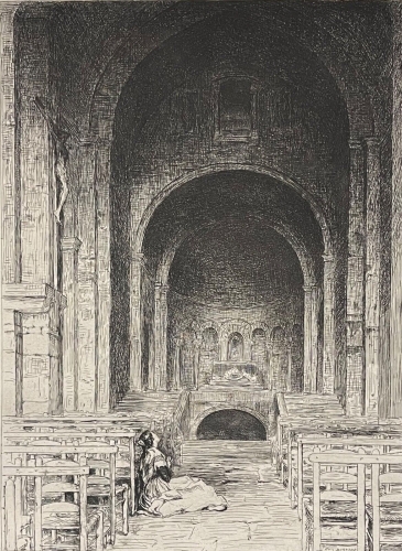la_priere_eglise_de_provence_pointe_seche_de_burnand_1884_france
