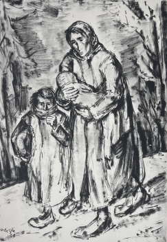 pologne_maurycy_m??drzycki_hommage_combattants_ghetto_varsovie_photogravure_1955