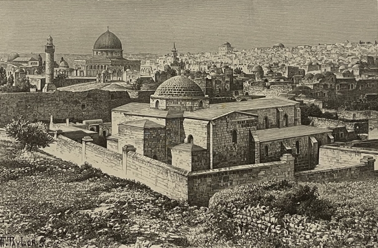 israel_palestine_eglise_sainte-anne_de_jerusalem_gravure_originale_vers_1880