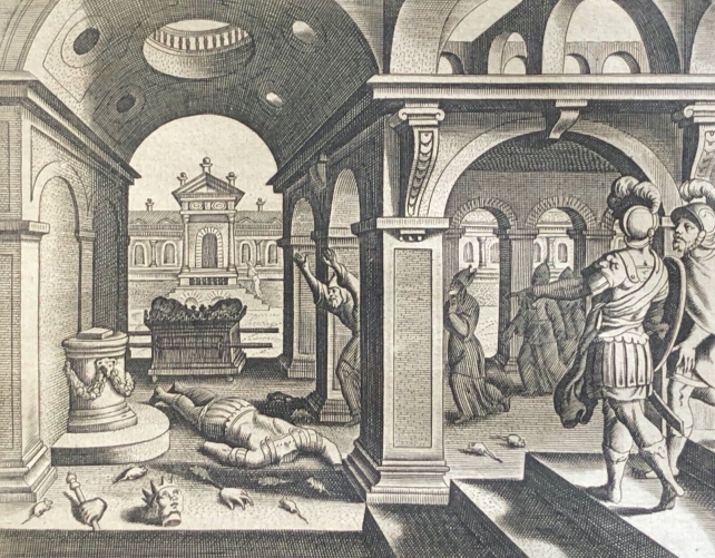 idole_de_dagon_philistins_dapres_merian_xviie_genese_israel_juges_arche