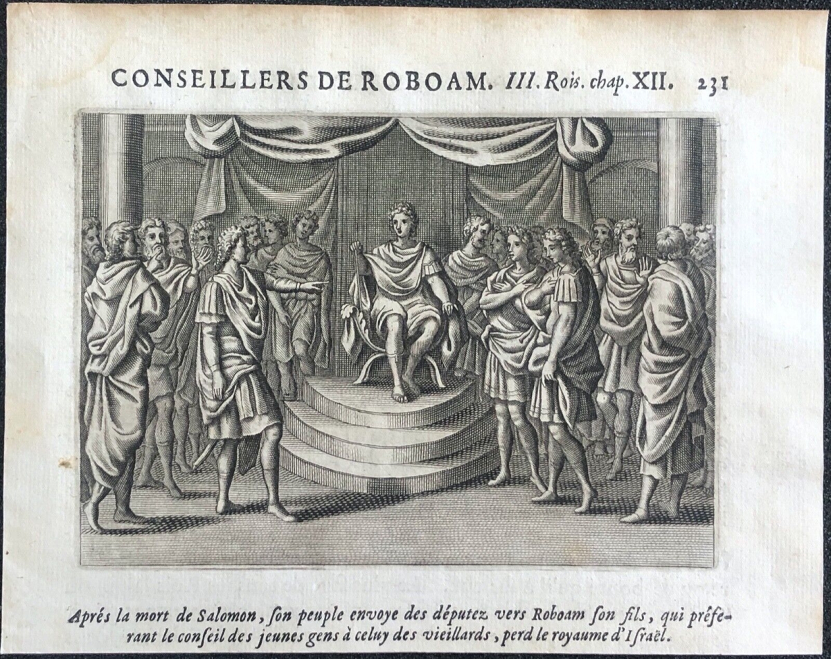conseillers_de_roboam_apres_mort_salomon_dapres_merian_xvii_genese_israel_rois