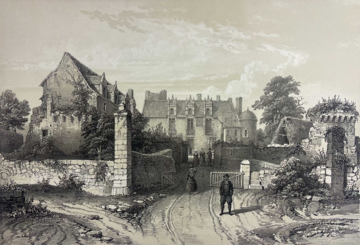 chateau_de_carheil_plesse_loire-atlantique_bretagne_france_lithographie_1850