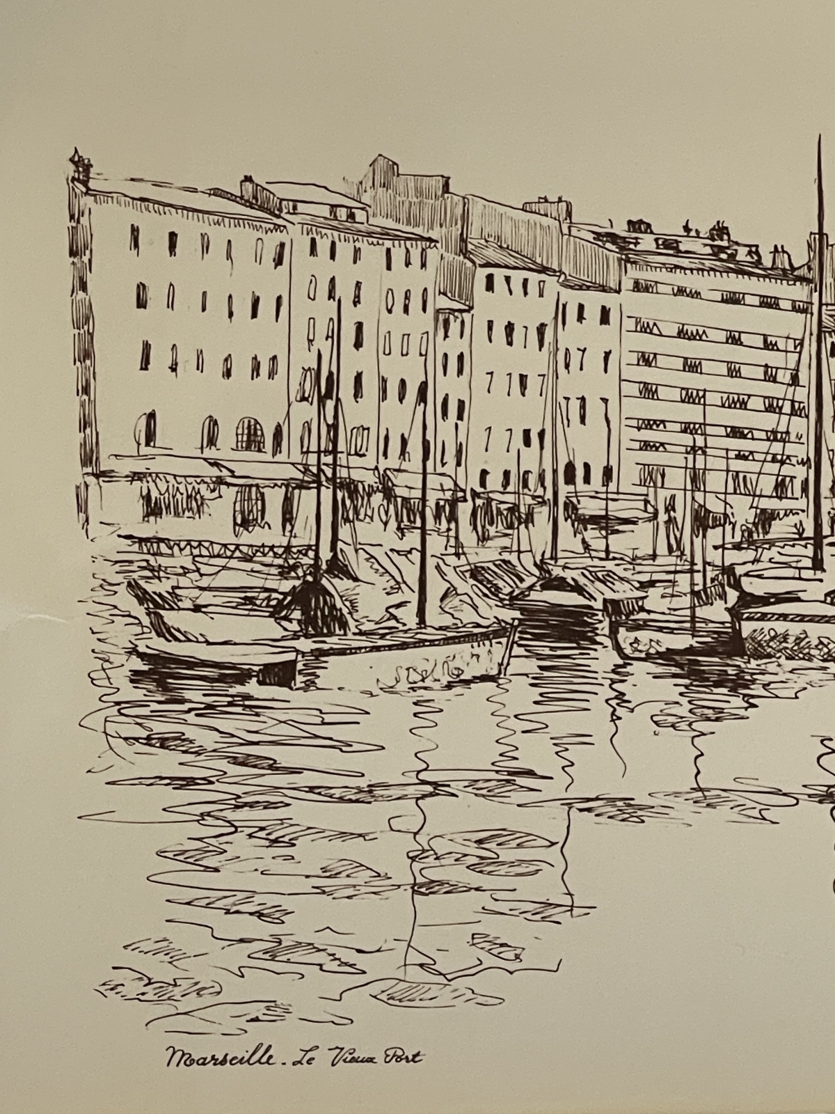 marseille_vieux_port_vers_1970_gravure_xxe_provence_france