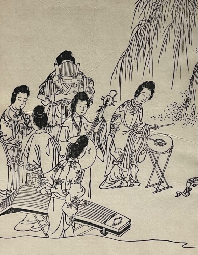 chine_musique_de_dynastie_han_guzheng_sheng_bangu_dizi_oooka_shunboku_1753_japon