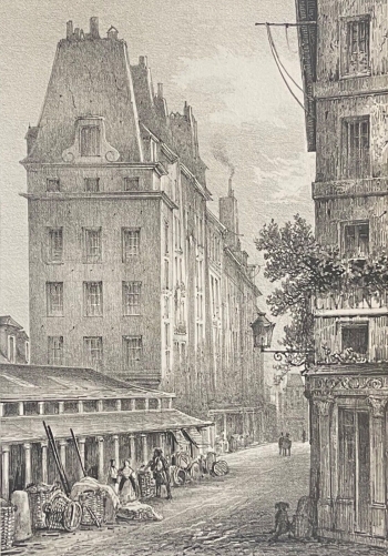 paris_place_du_legat_aux_halles_de_paris_debut_xix_lithographie_de_1839_france
