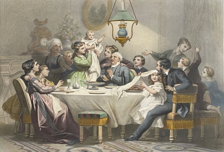 le_gateau_des_rois_post_romantisme_france_vers_1872_patisserie_boulanger_enfant