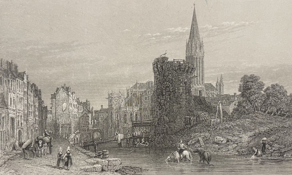caen_normandie_calvados_france_gravure_de_sketon_vers_1838