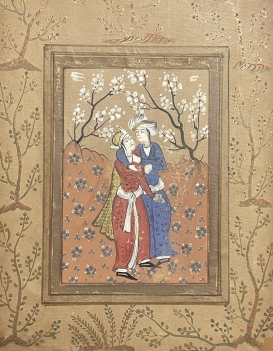 miniature_qajar_xxeme_india_bharat_inde_prince_et_princesse
