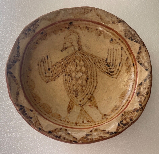 plat_berbere_decor_oiseau_terre_cuite_milieu_xxe_20,4_cm_amazigh_ceramique