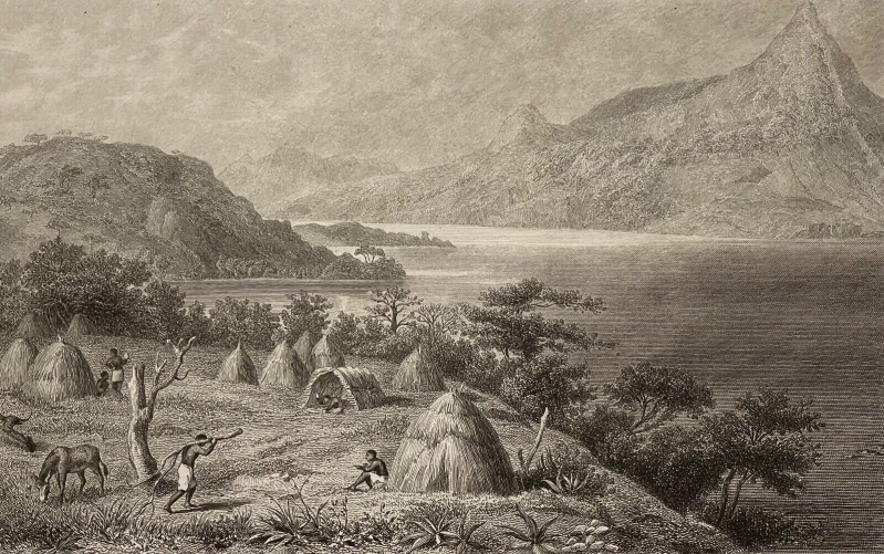 lac_ugombo_tanzanie_par_philippoteaux_gravure_vers_1838_afrique