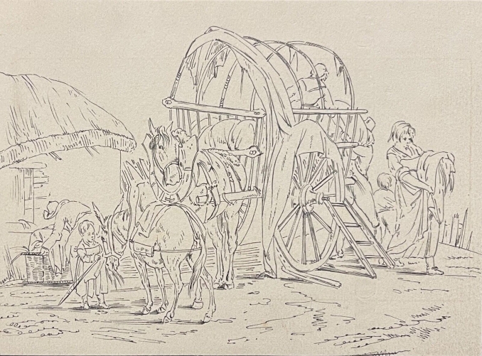 buanderie_de_campagne_armee_napoleon_dessin_encre_antony_hottot_1885_pressing