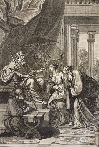 le_roi_assuerus_donne_sa_bague_a_mardochee_1728_bernard_picart_graveur_surugue