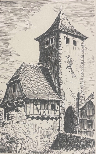 dambach_alsace_bas-rhin_dessin_a_lencre_vers_1938_france