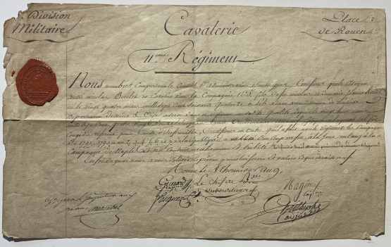 war_in_the_vendee_and_naples_french_cavalry_certificate_1801