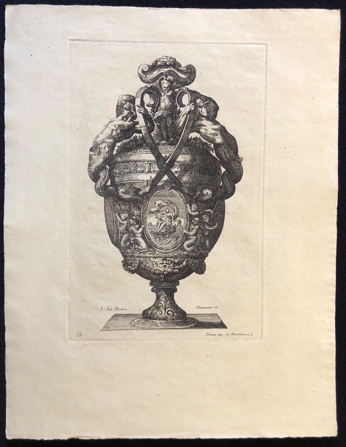 le_pautre_1618-1682_pot_aphrodite_et_putti_grave_par_pequegnot_estampe_1856