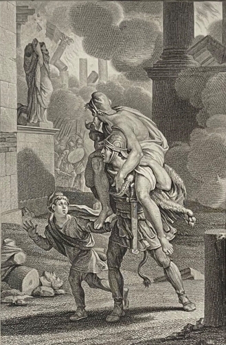 guerre_de_troie_enee_emporte_les_dieux_de_troie_grave_par_courbe_1806