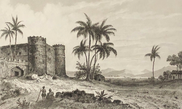 chateau_du_sultan_d_aden_a_lahadj_gravure_vers_1847_yemen